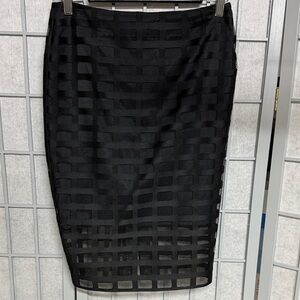 RW&CO. Black Mesh Overlay Cage Skirt